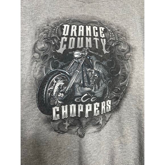 VTG Y2K Orange County Choppers Motorcycle Gray Crewneck Sweatshirt Men’s L - Picture 2 of 6
